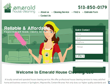 Tablet Screenshot of emeraldhousecleaning.com